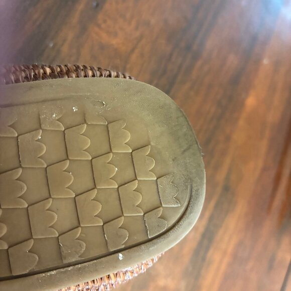 Birdies The Starling Raffia Light Brown Woven Flats Size 8 - Picture 10 of 15